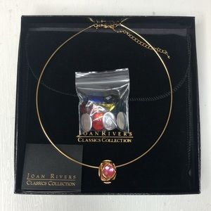 Beautiful Joan Rivers Changeable Omega Necklace.